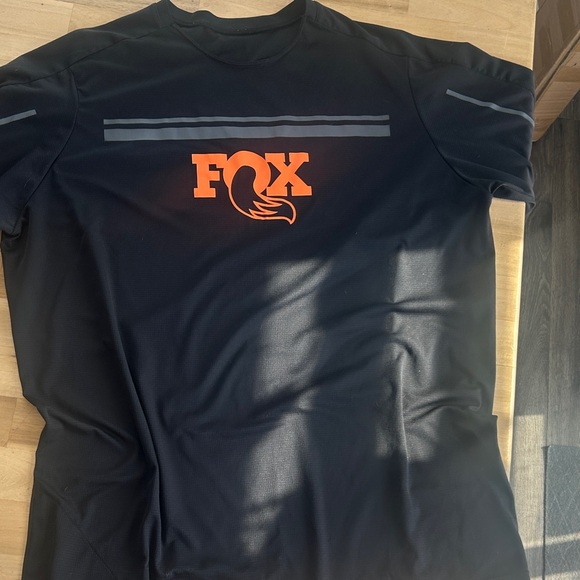 Fox Other - Fox Black Short-Sleeve Tee with Orange Logo Mountain Bike